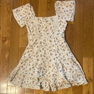 American Eagle Outfitters White Floral Mini Dress